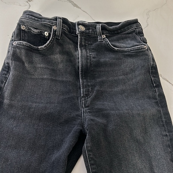 AGOLDE Black Distressed Pinch Waist Skinny High Rise Stretch Jeans size 27 - Picture 12 of 12